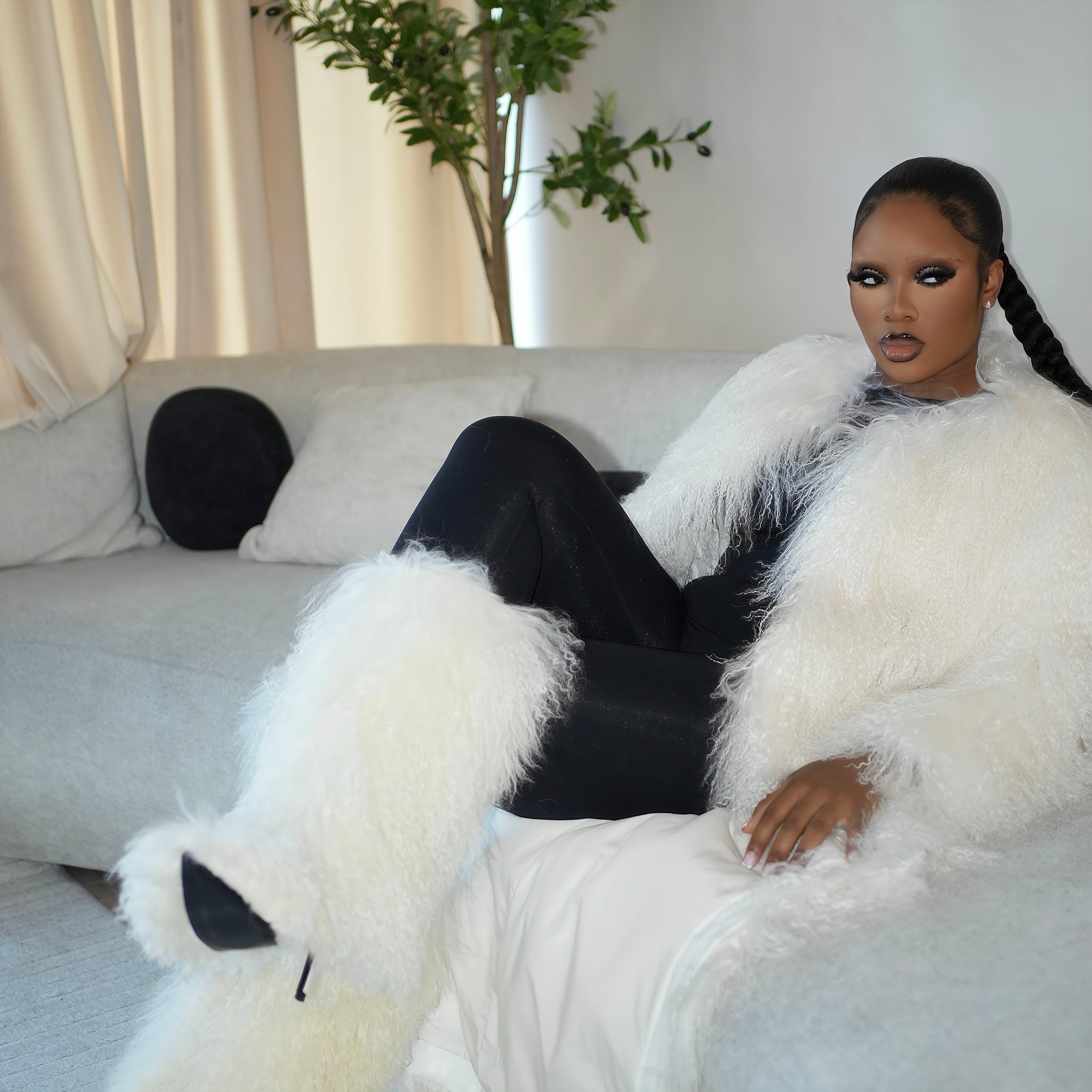 XLONG MONGOLIAN FUR COAT