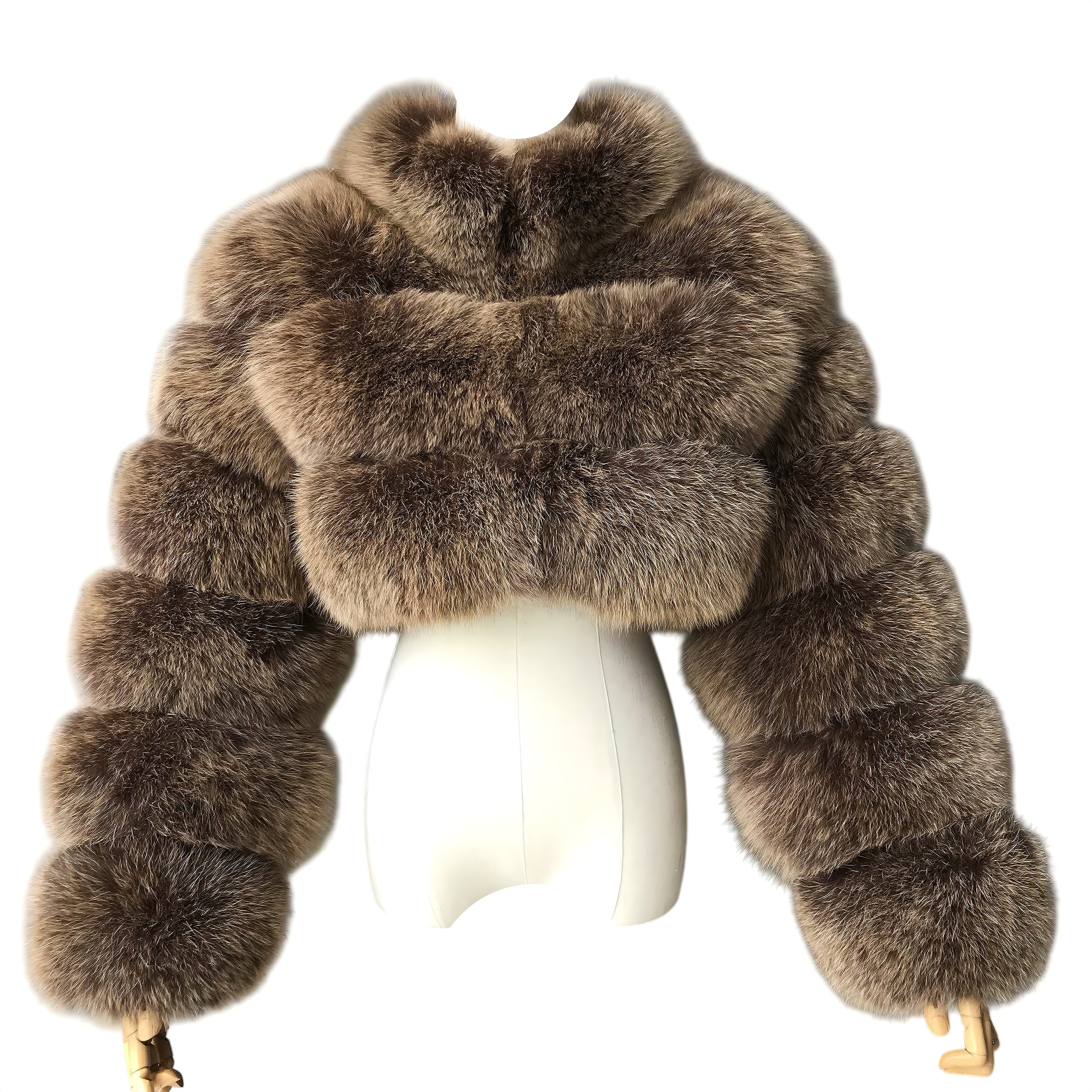 RIQUELLE CROPPED FOX FUR COAT