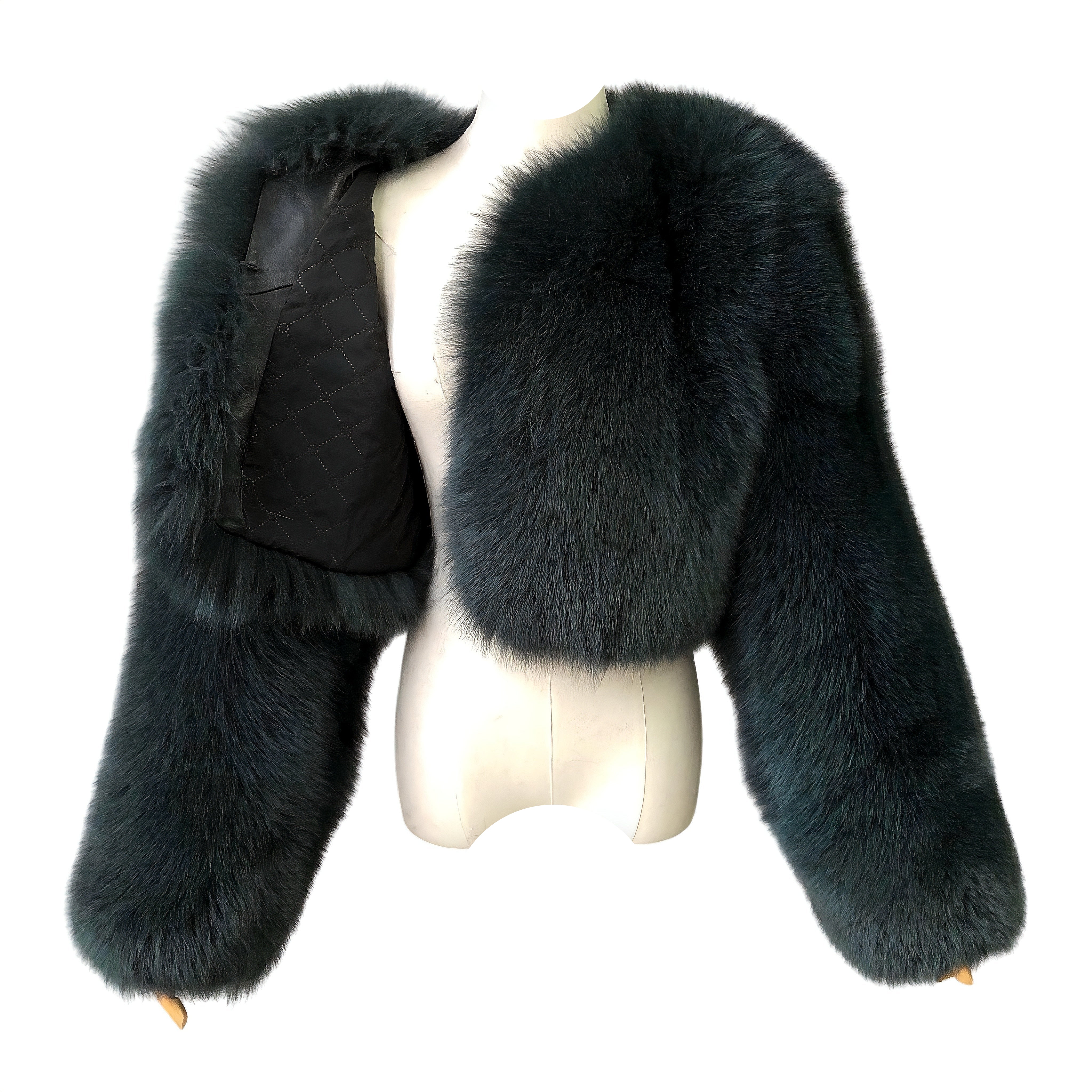 MALAYA CROPPED-FLAT FOX FUR COAT