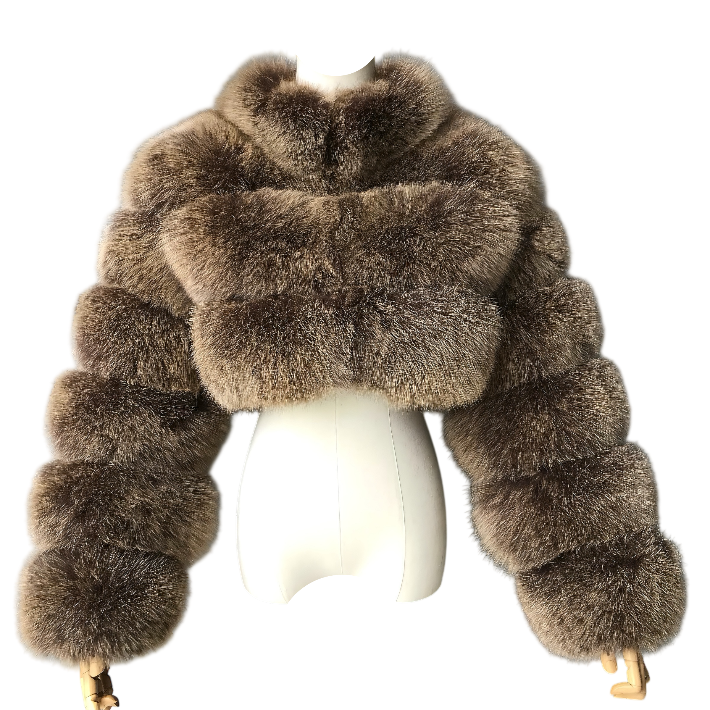 RIQUELLE CROPPED FOX FUR COAT