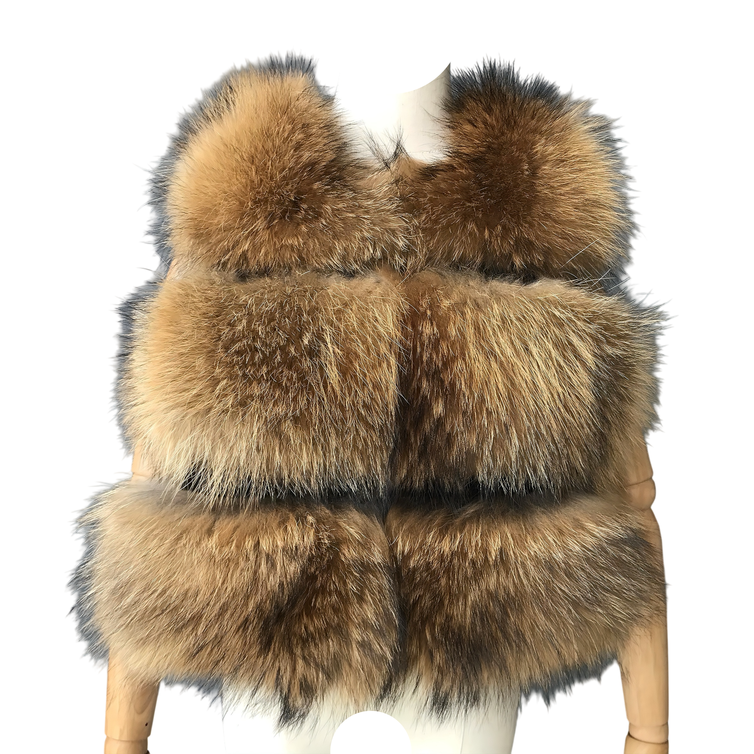 CLASSIC CROPPED RACCOON FUR GILET