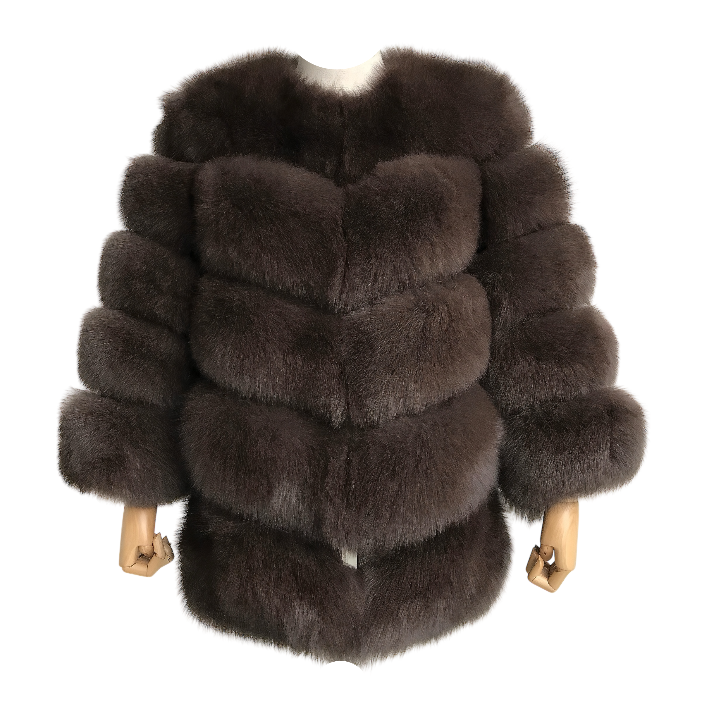 BRONX MID-LONG CROPPED FUR COAT