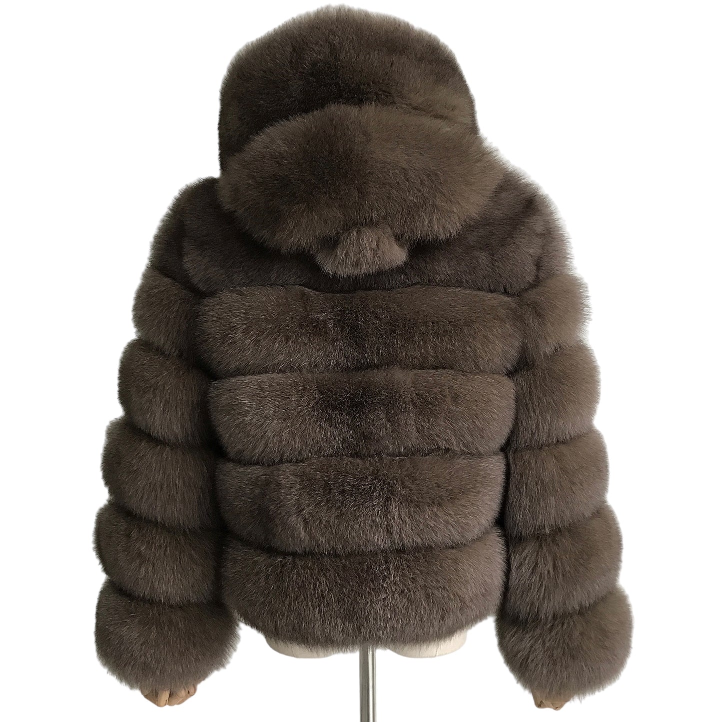 MEN'S HOODED CHICAGO FOX FUR COAT