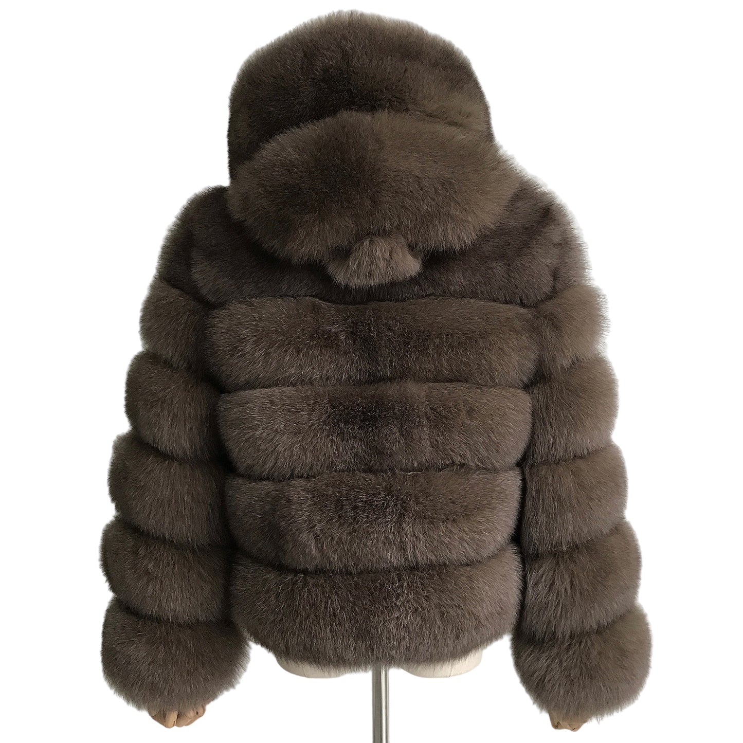 HOODED CHICAGO FOX FUR COAT