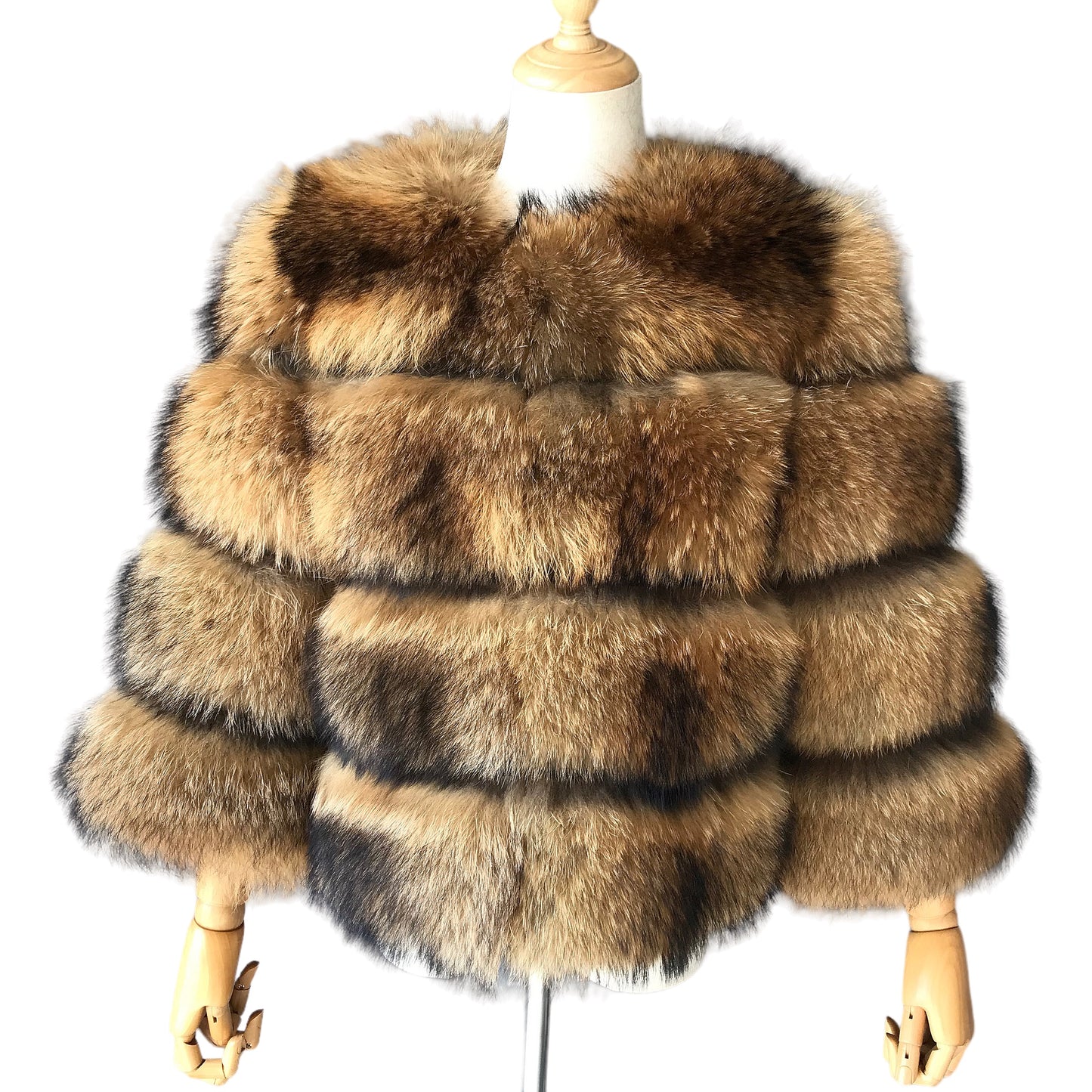 CHICAGO CROPPED RACCOON FUR COAT