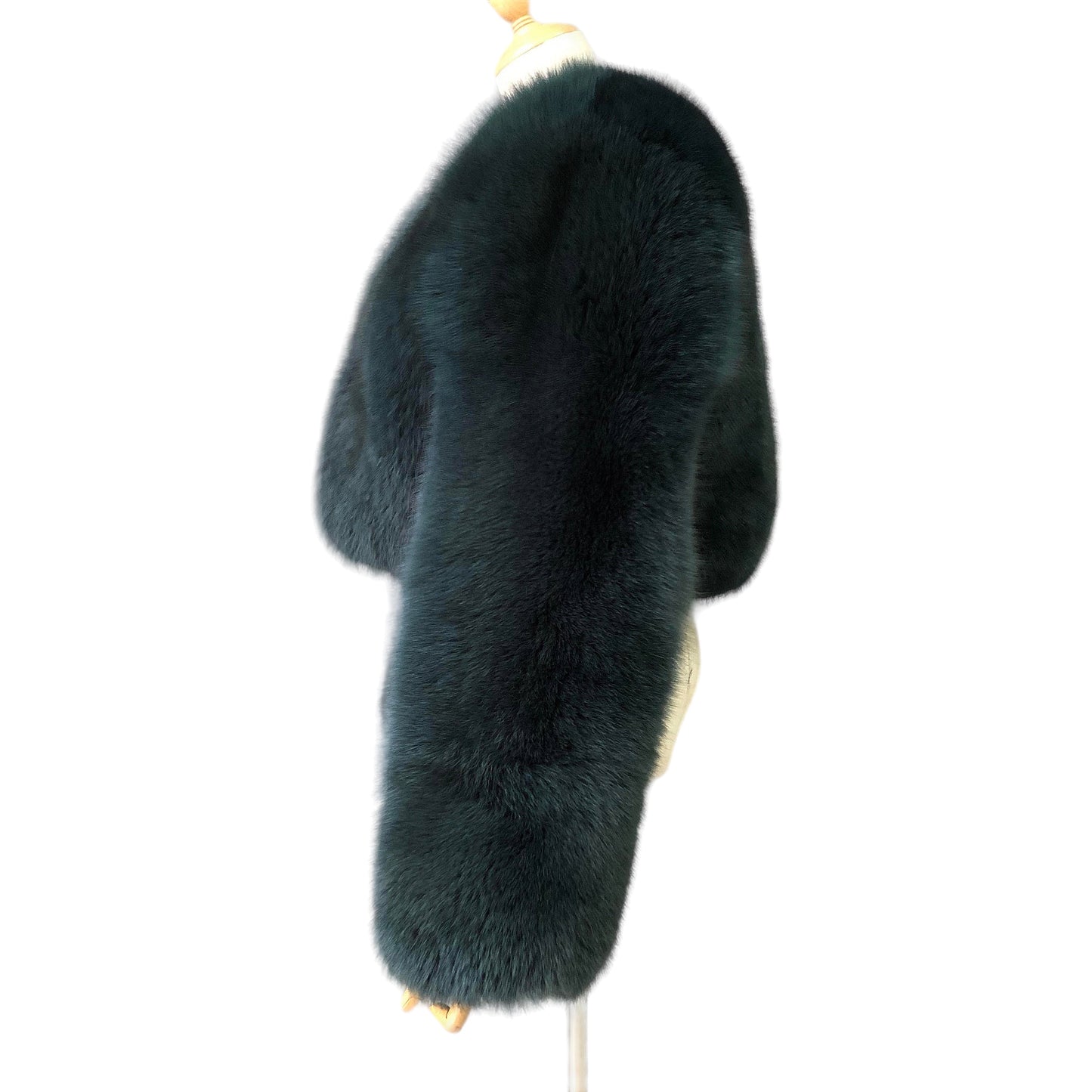 MALAYA CROP-FLAT FOX FUR COAT