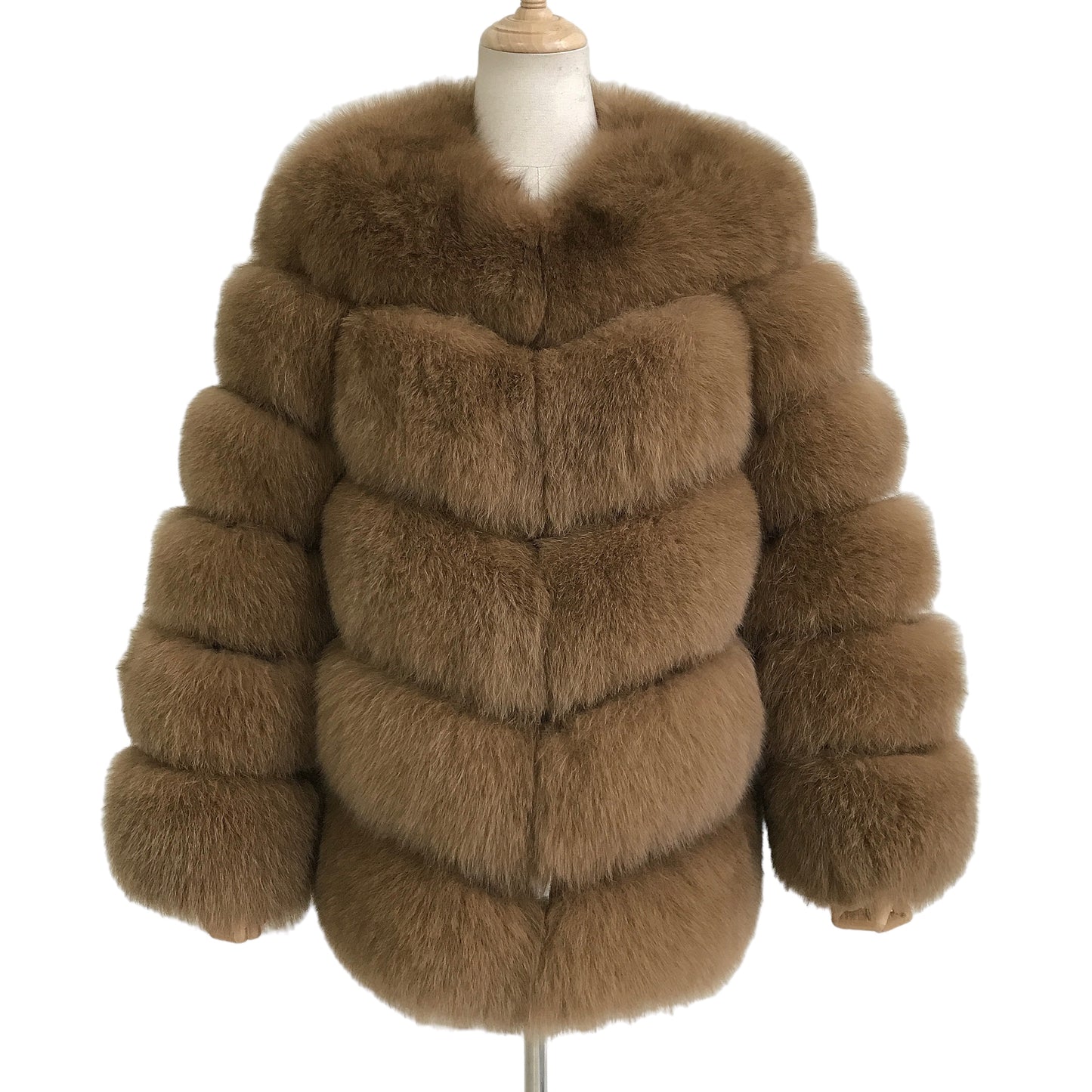 BRONX MID-LONG FOX FUR COAT
