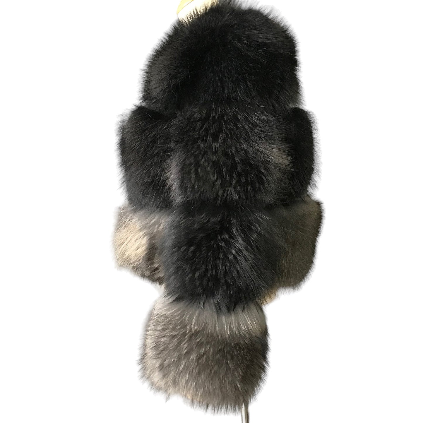 QUEENETTE TWO-TONE RACCOON FUR BOMBER