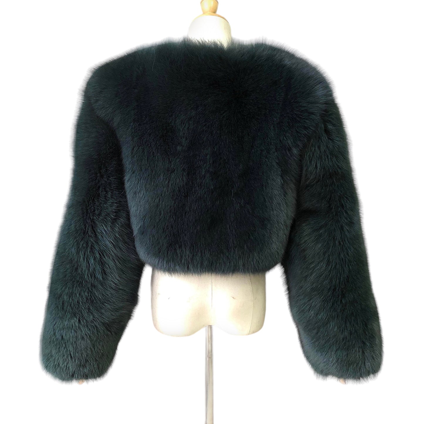 MALAYA CROP-FLAT FOX FUR COAT