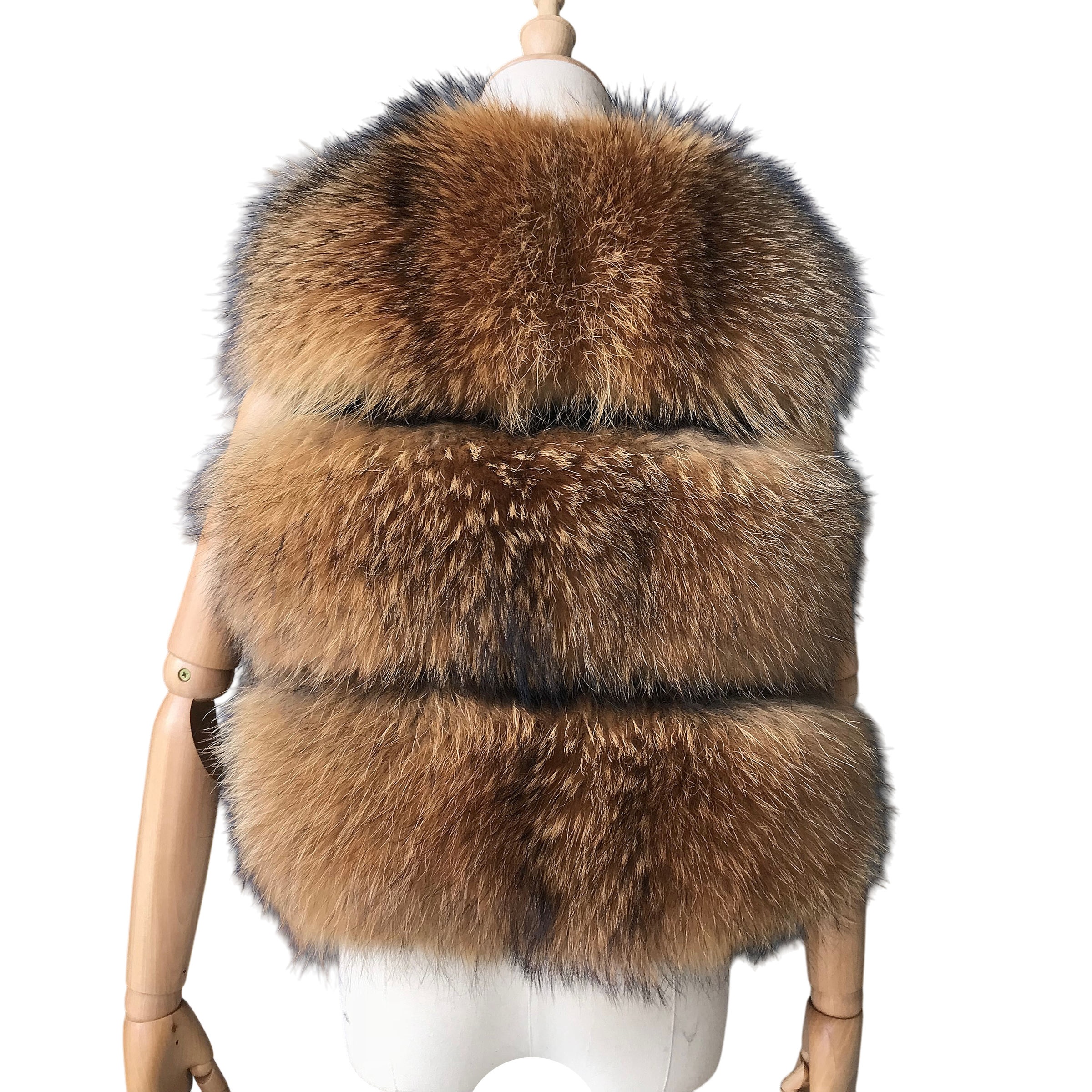 CLASSIC CROPPED RACCOON FUR GILET