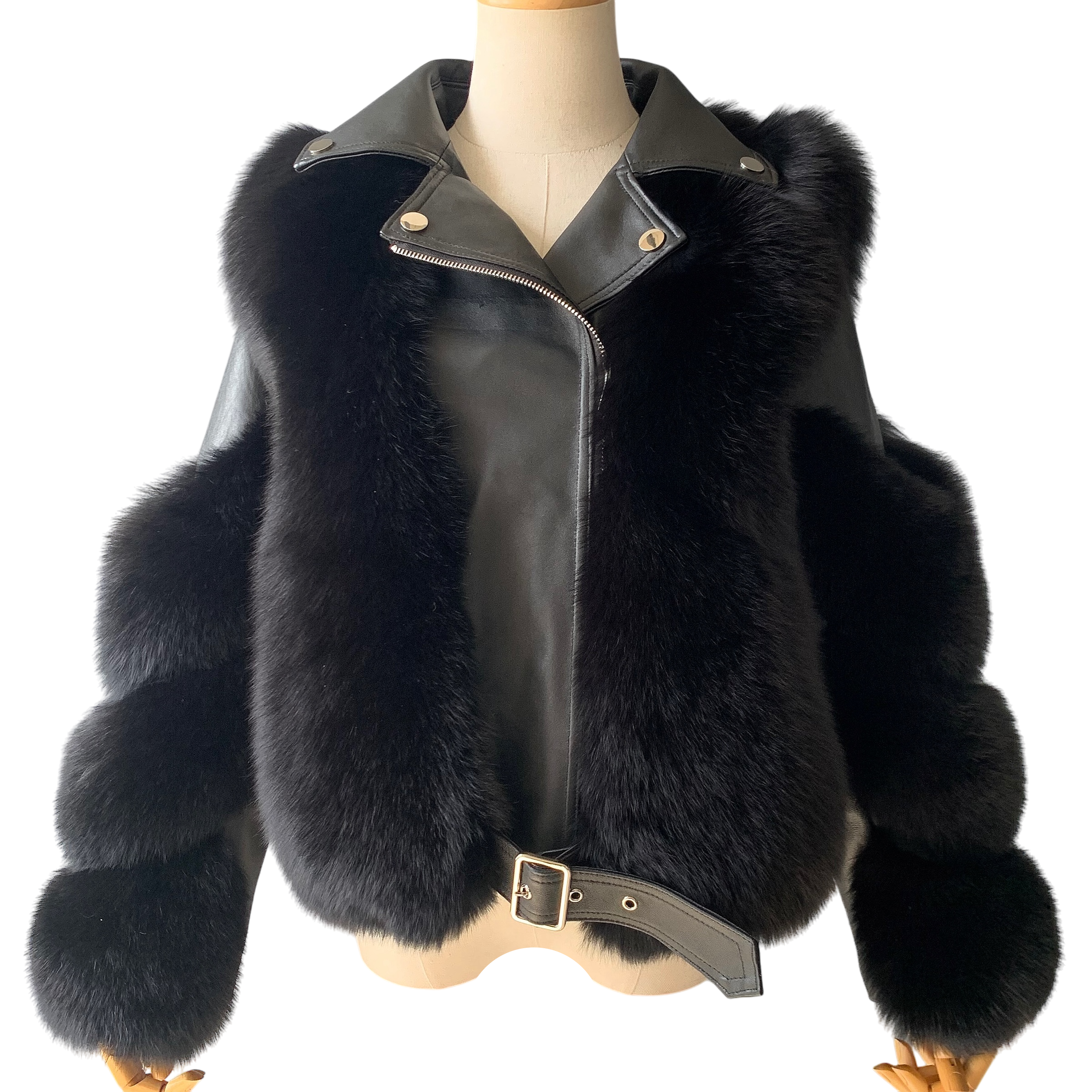 BEIGE ZARAH FOX BIKER