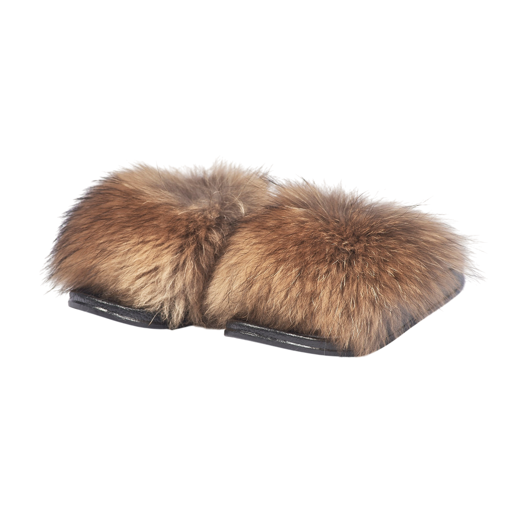 RACCOON FUR BALL SLIDES