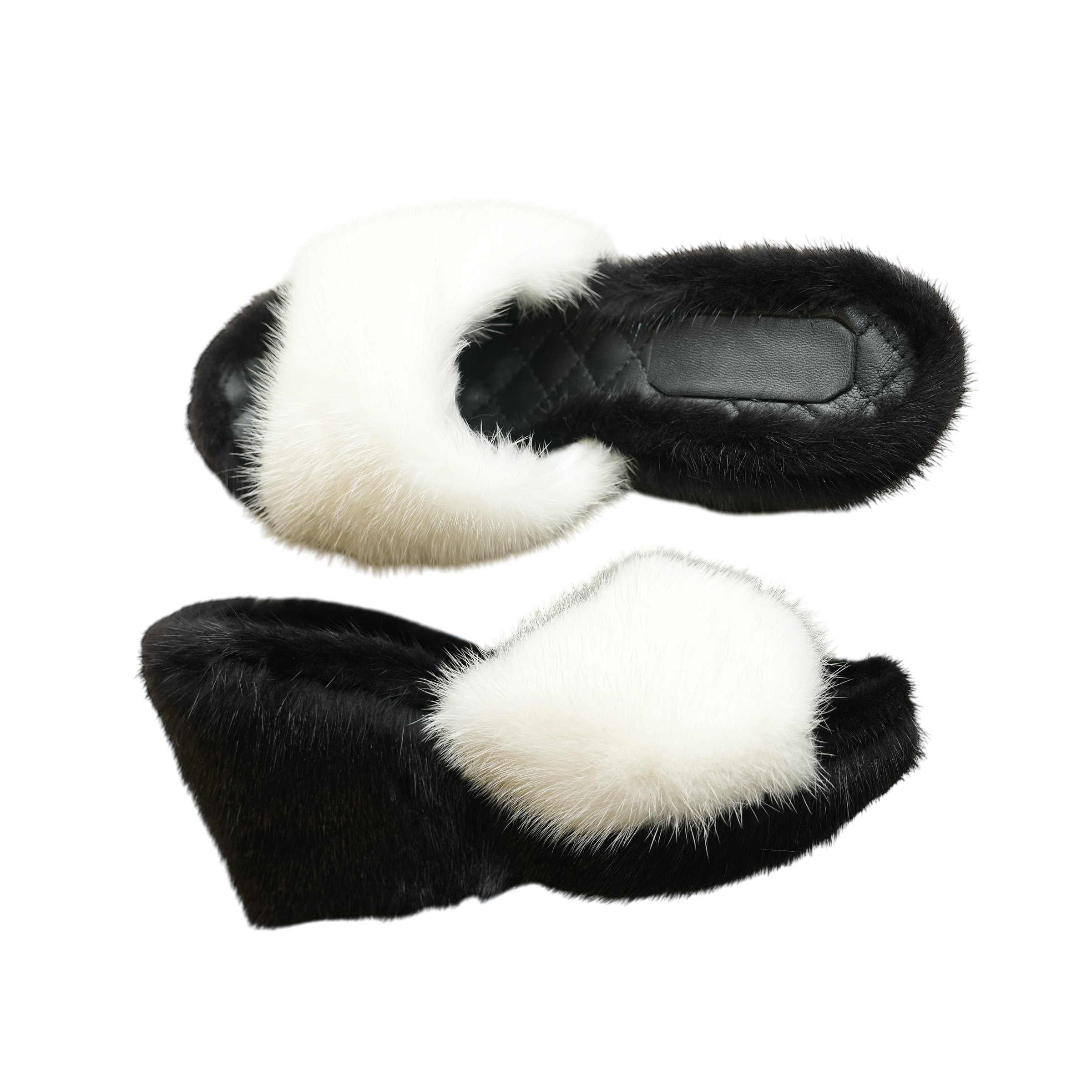 MINK WEDGE MULES