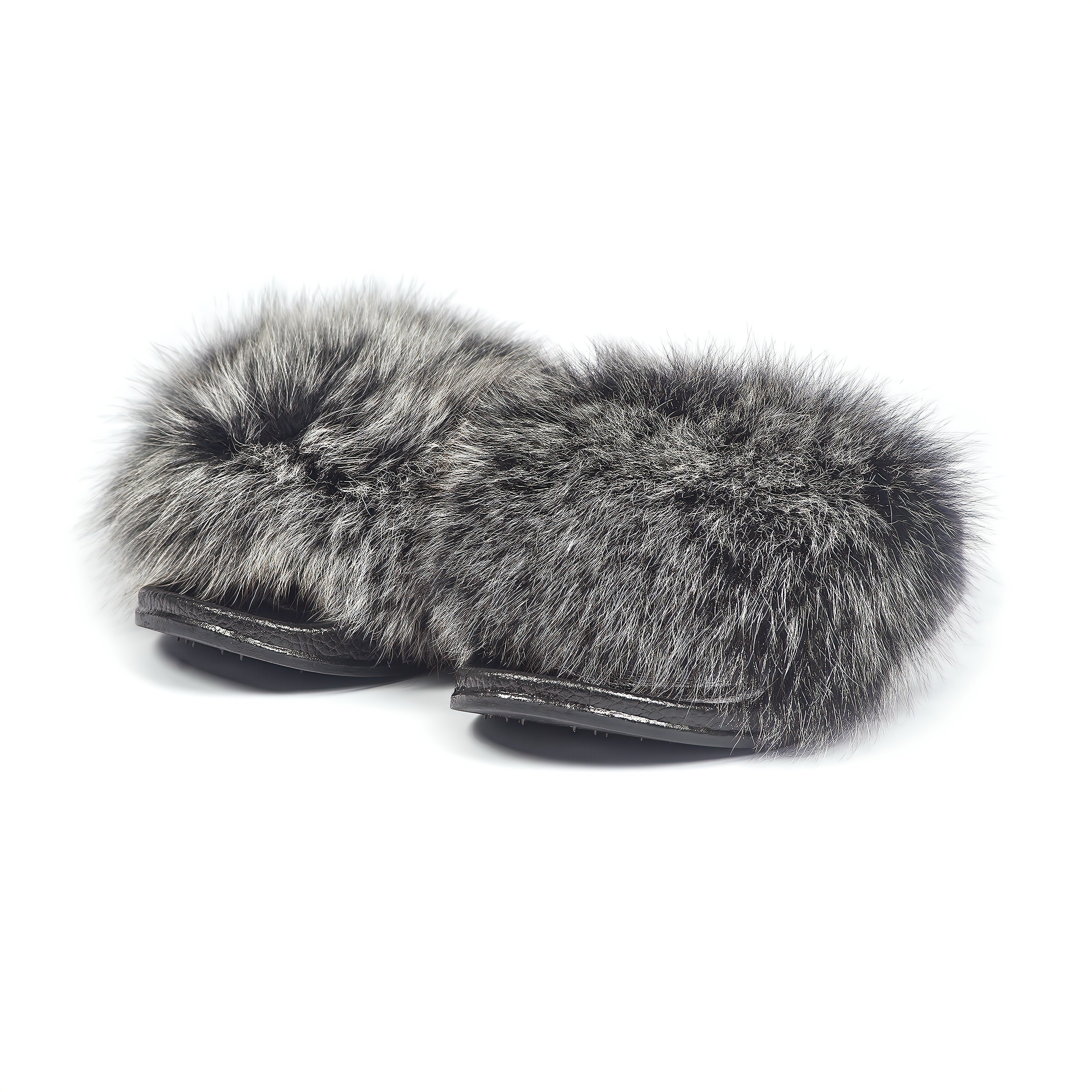 FUR BALL SLIDES (FOX COLOURS)