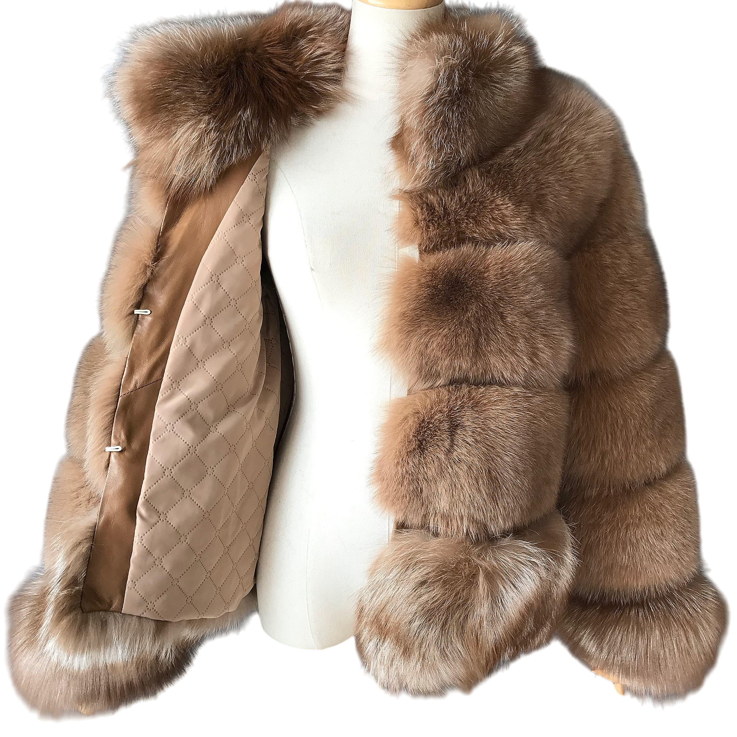 CARAMEL VENICE FOX FUR COAT