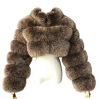 RIQUELLE CROPPED FOX FUR COAT