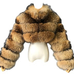 RIQUELLE CROPPED RACCOON FUR COAT