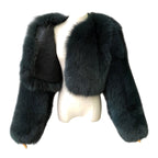 MALAYA CROPPED-FLAT FOX FUR COAT