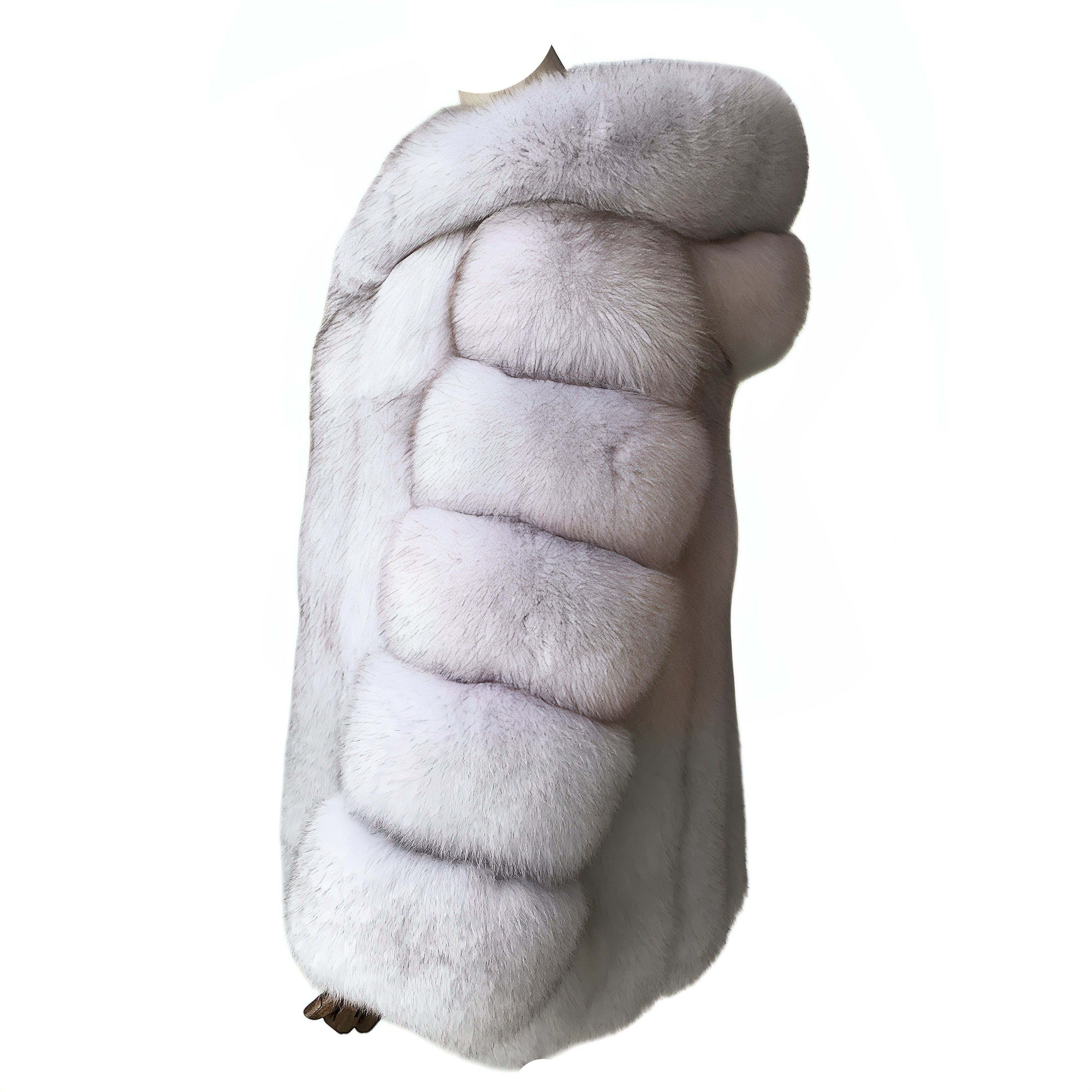 HOODED CLASSIC MID-LONG FUR COAT