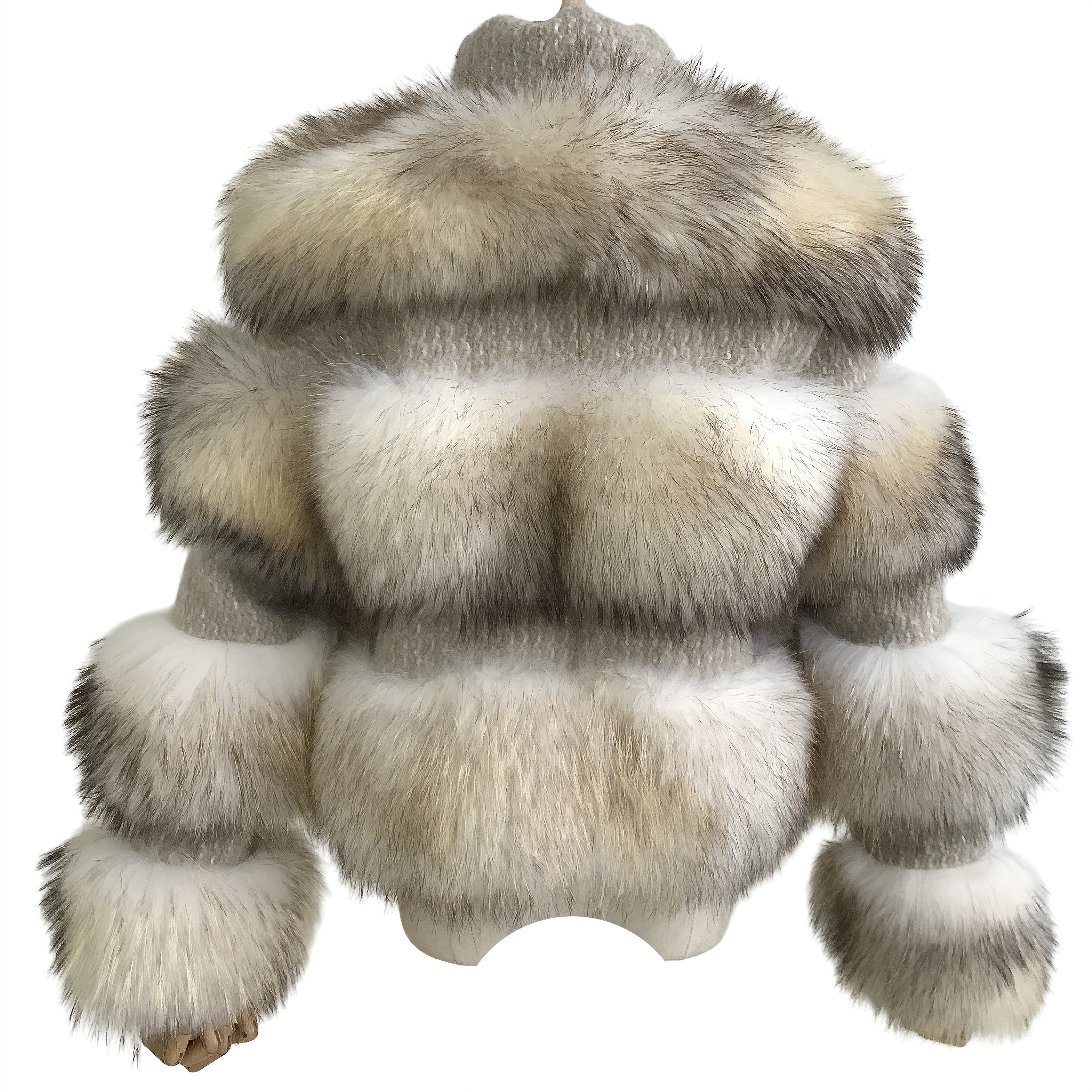 CHUNKY RACCOON KNIT CARDIGAN (CREAM)