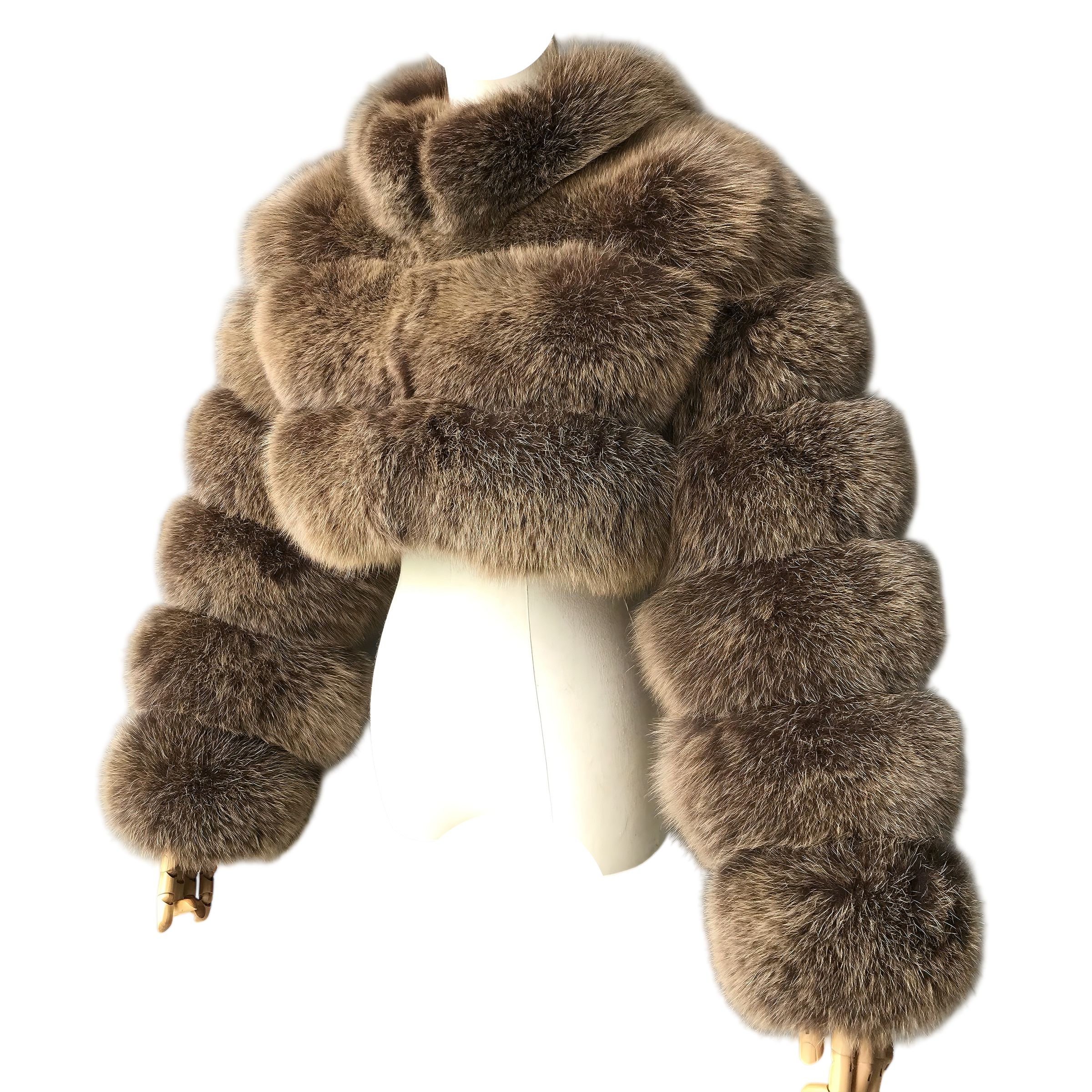 RIQUELLE CROPPED FOX FUR COAT