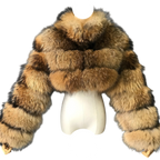 RIQUELLE CROPPED RACCOON FUR COAT