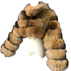 RIQUELLE CROPPED RACCOON FUR COAT