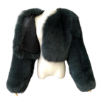 MALAYA CROPPED-FLAT FOX FUR COAT