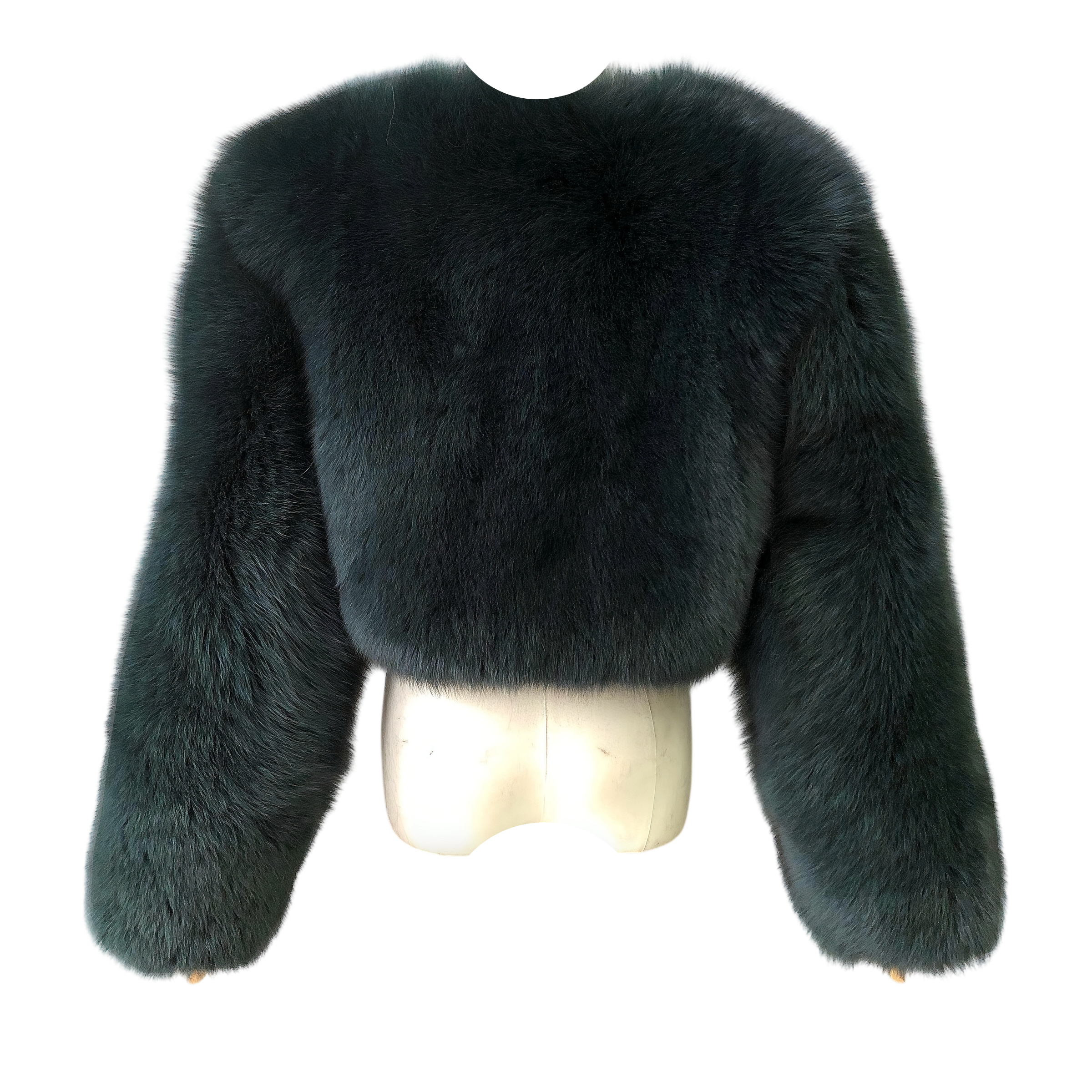 MALAYA CROPPED-FLAT FOX FUR COAT