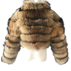 KARRIS CROPPED-ZIP RACCOON FUR COAT