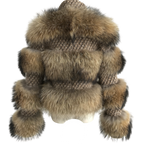 CHUNKY RACCOON KNIT CARDIGAN (WHEAT)
