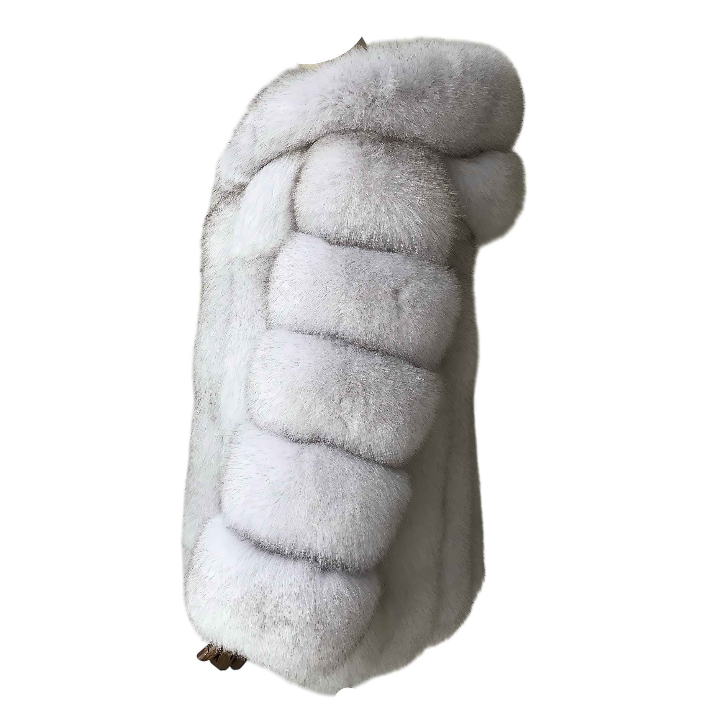 HOODED CLASSIC MID-LONG FUR COAT