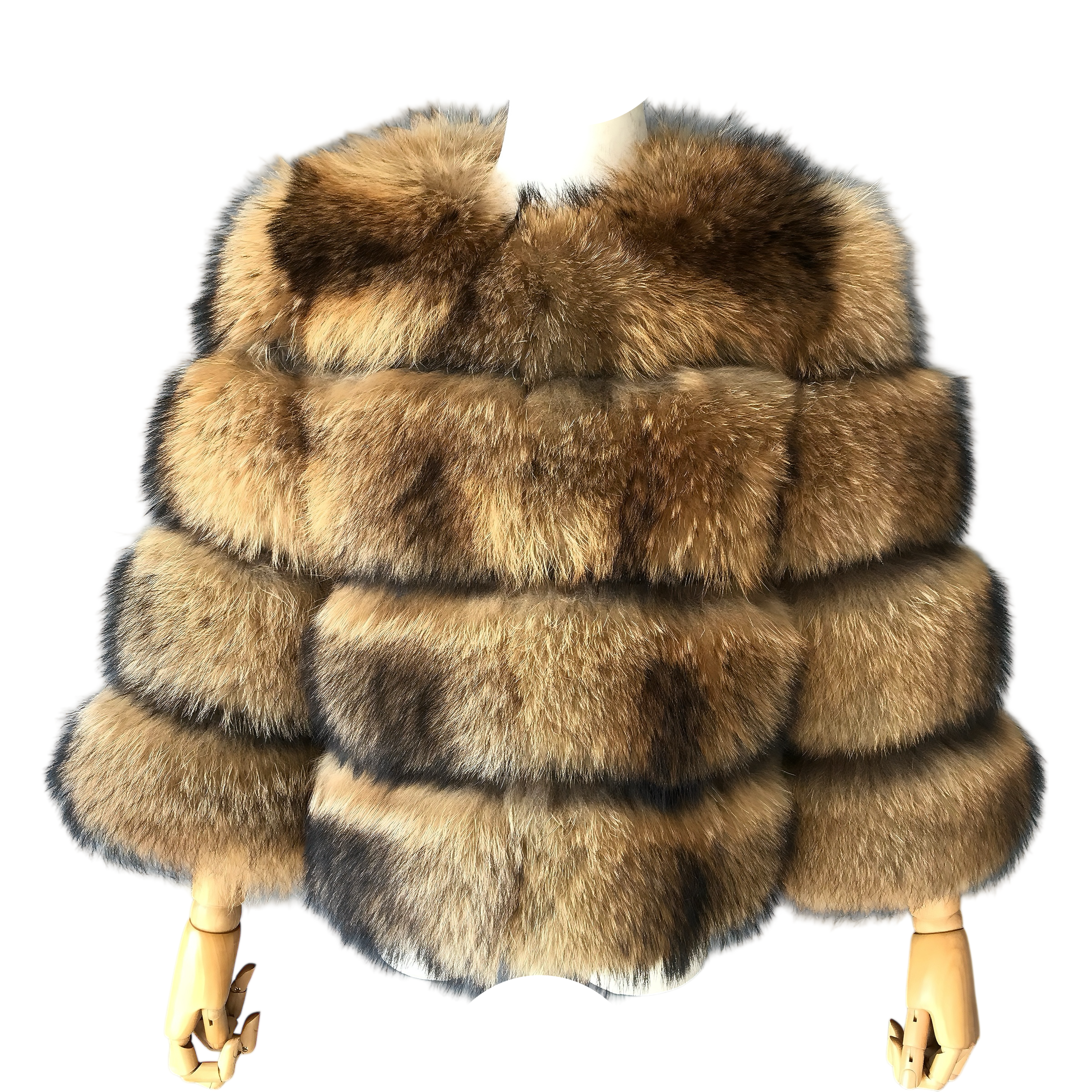 CHICAGO CROPPED RACCOON FUR COAT