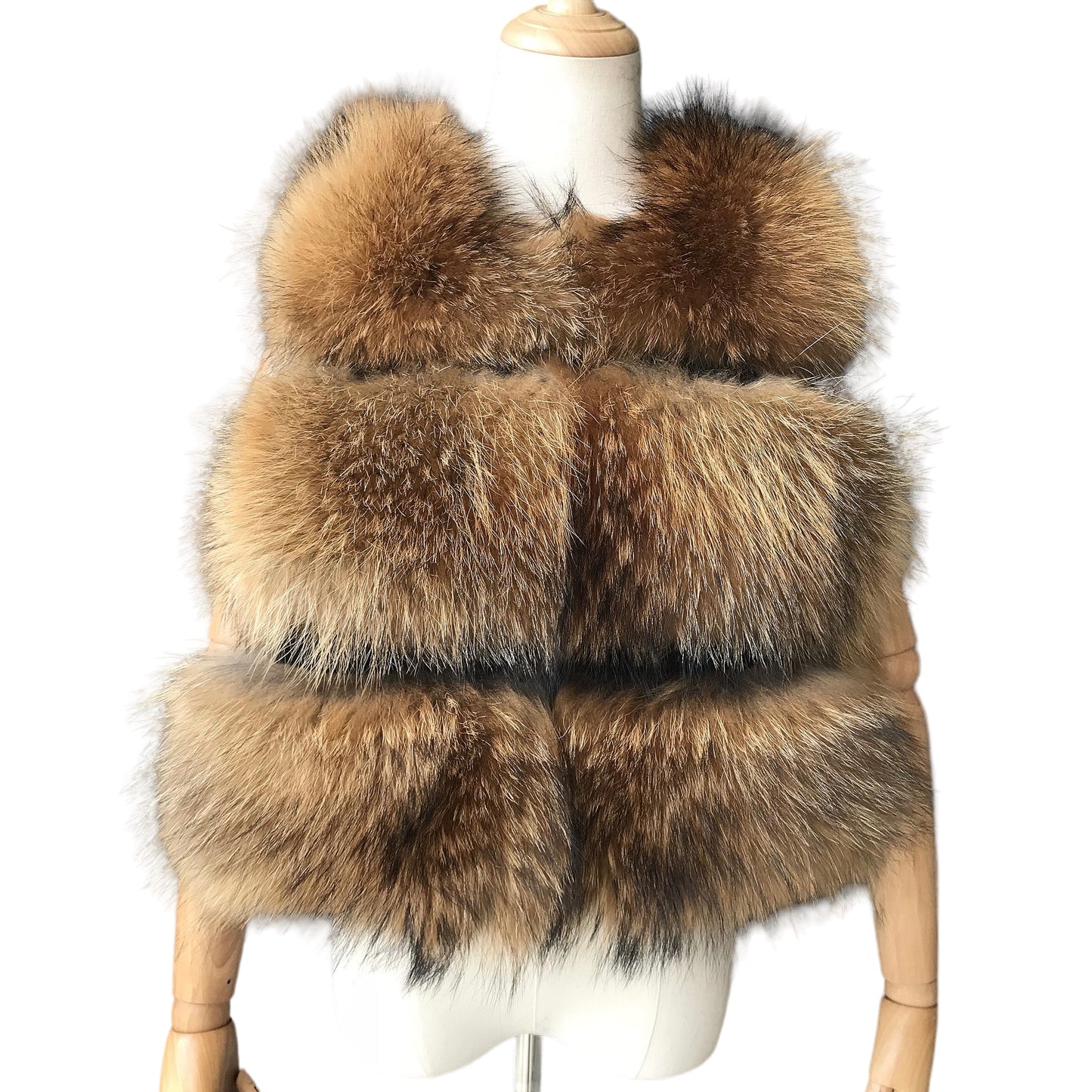 CLASSIC CROPPED RACCOON FUR GILET