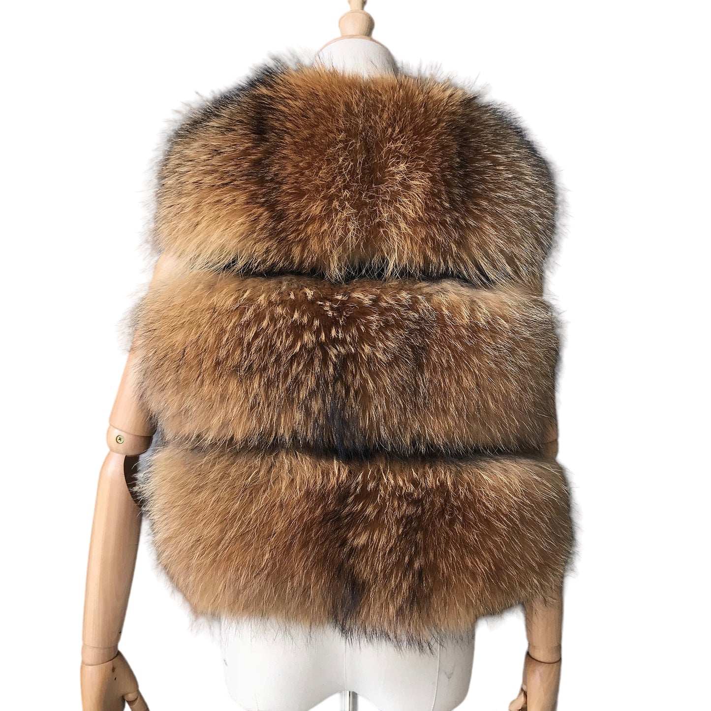 CLASSIC CROPPED RACCOON FUR GILET