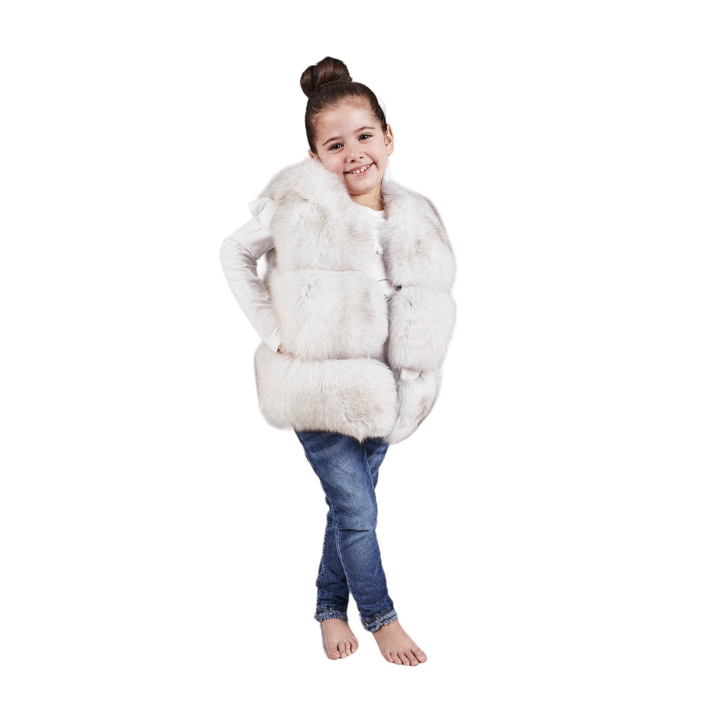 MINI CLASSIC CROPPED FOX FUR GILET
